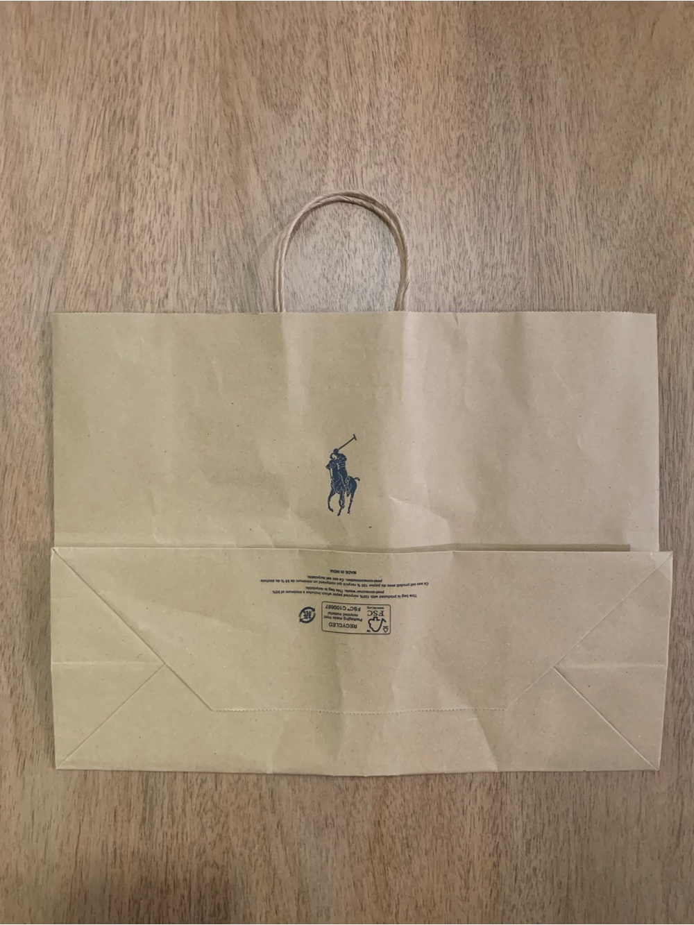 Polo Ralph Lauren medium Brown and black Paper Gift Bag
